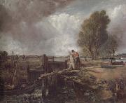 Study of A boat passing a lock, John Constable